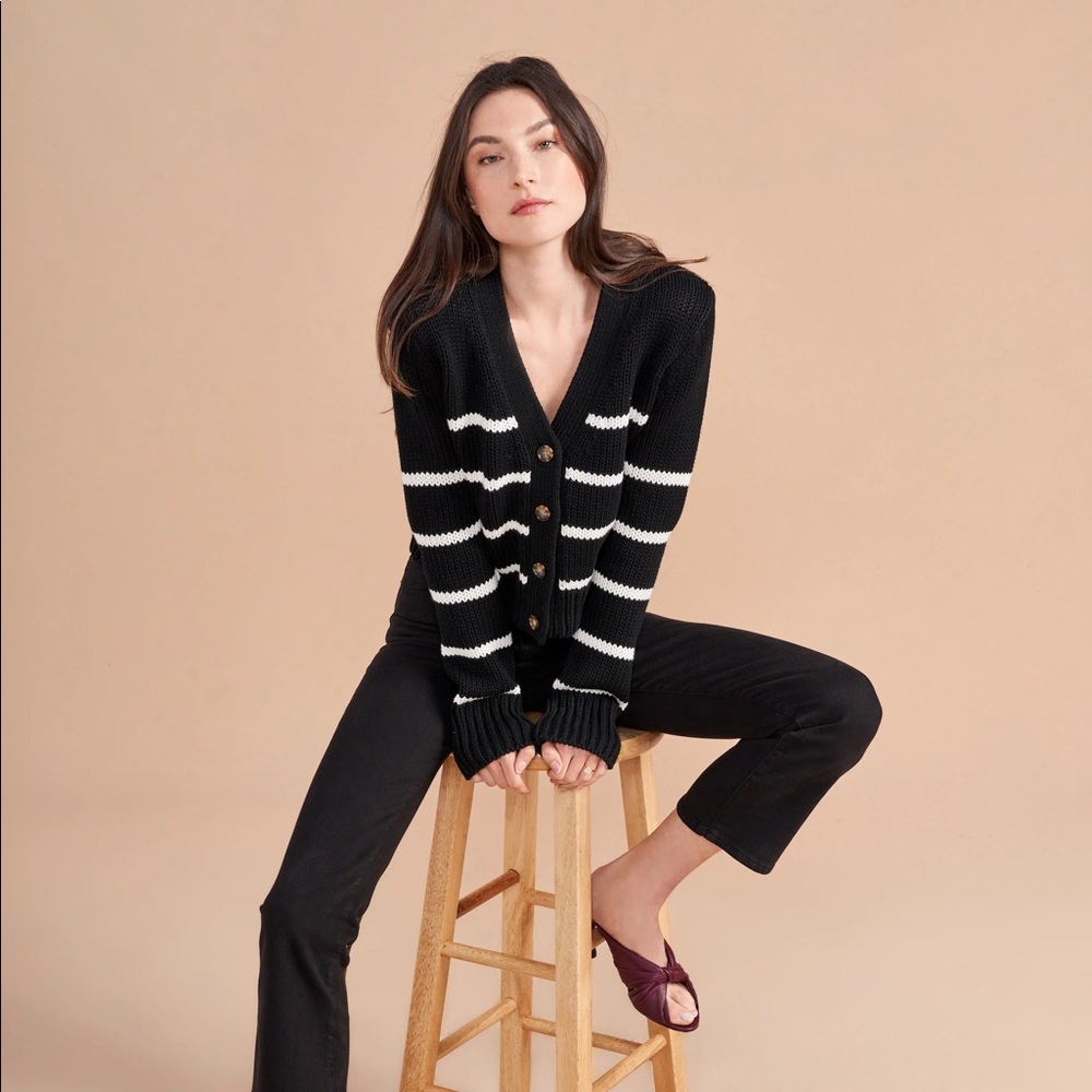 La Ligne striped cashmere cardigan size small